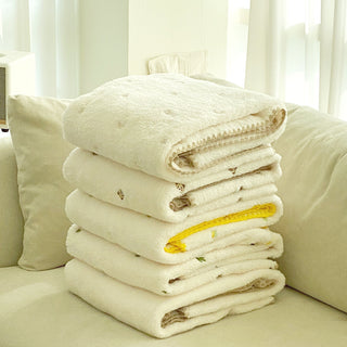 マイクロファイバー 刺繍ブランケット